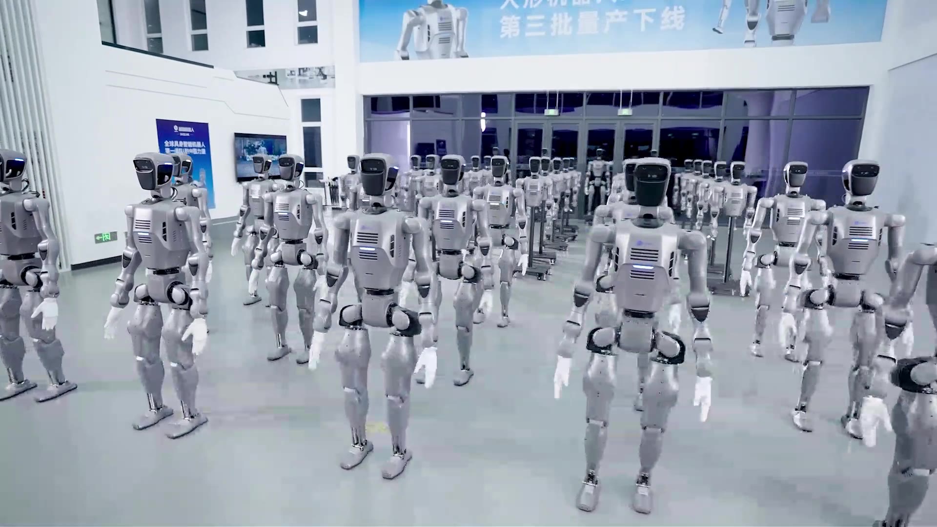 越疆人形机器人批量交付现场