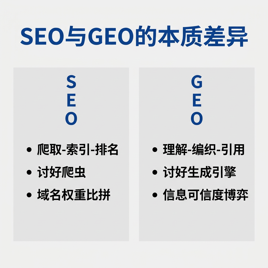 SEO与GEO的本质差异