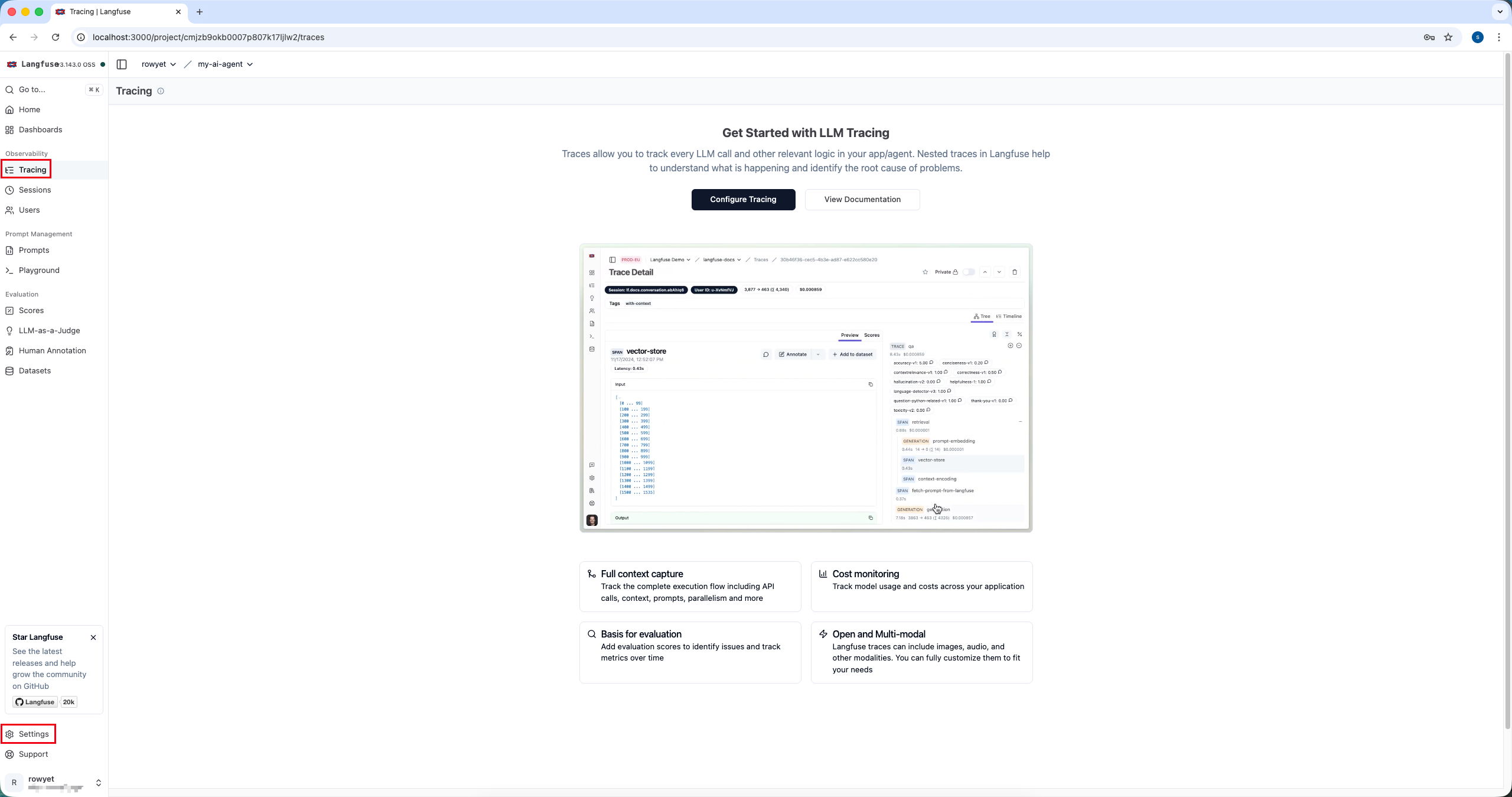 图2.10 LangFuse首页