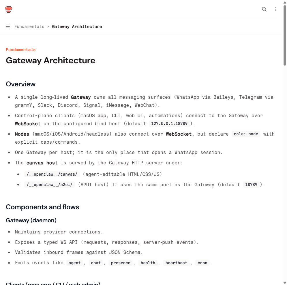 OpenClaw 官方文档截图