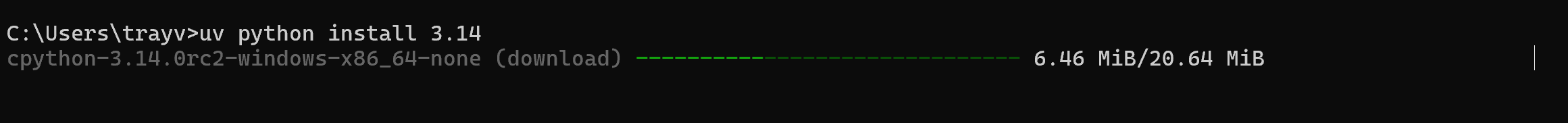 uv 下载Python