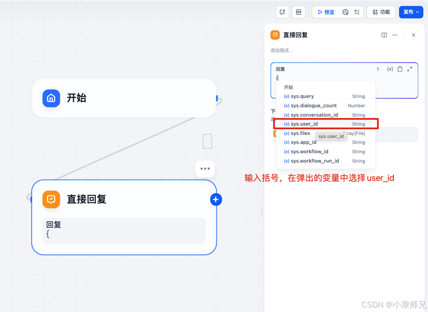 图10.3  默认参数dify用户id