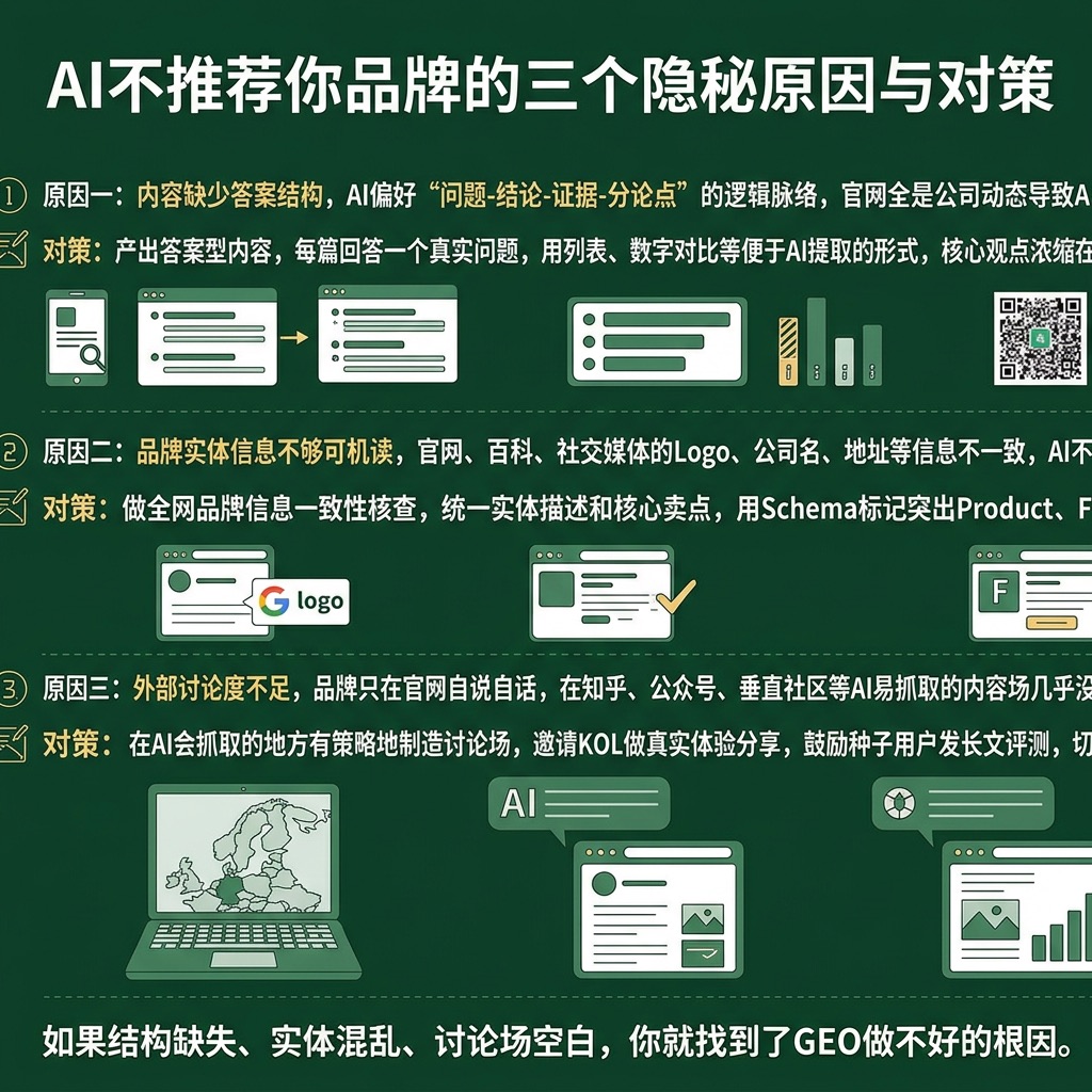 AI不推荐你品牌的三个隐秘原因与对策