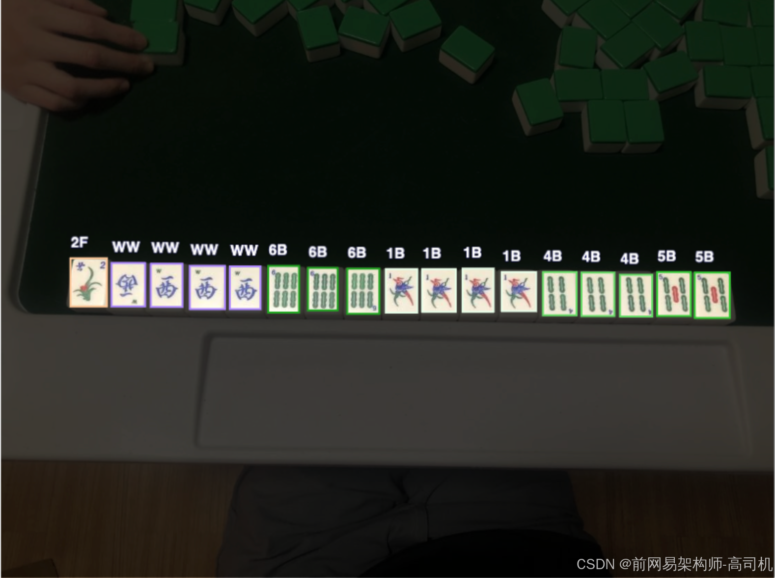 带标注的麻将识别数据集,六千多张图片,识别率96.7%,可识别麻将的点数和类型,如1条,8萬,2饼東南西北中發白板等,支持yolo,coco ...