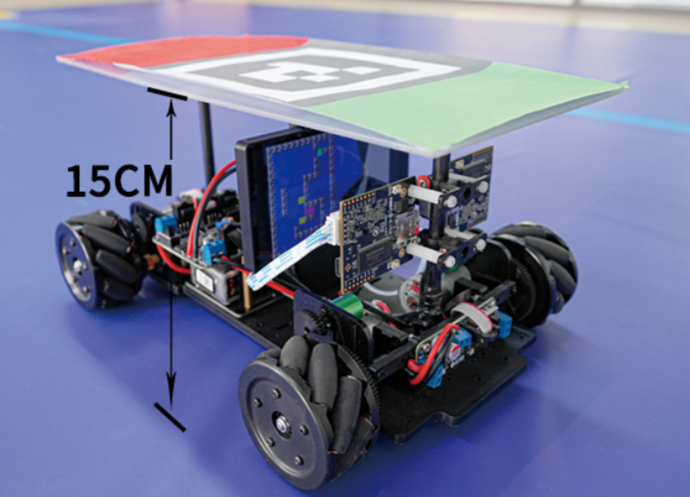 ▲ 图1.2.2 车模上方安装防伪标识牌示意图