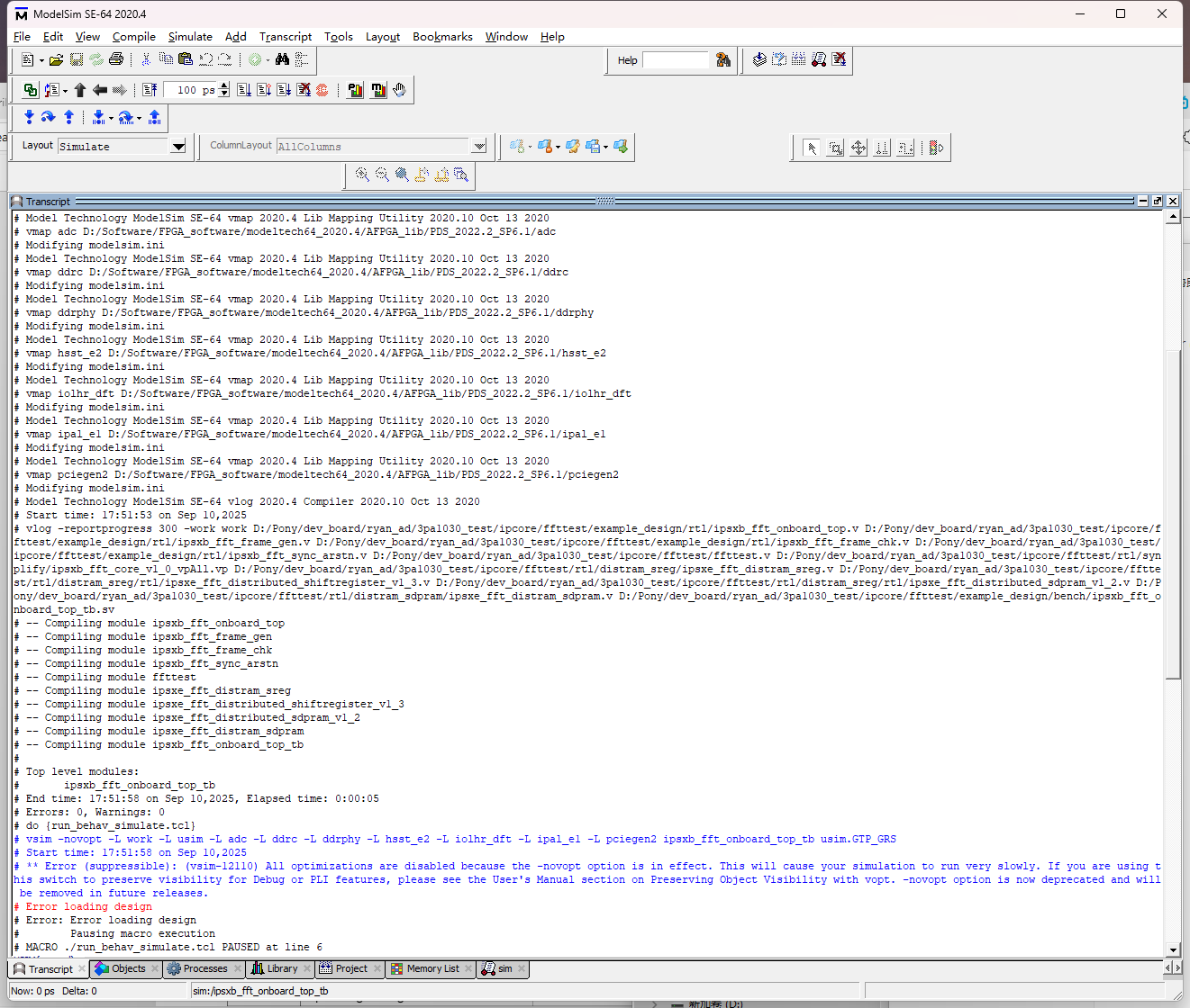 modelsim联合仿真报错 Error (suppressible): (vsim-12110)-CSDN博客