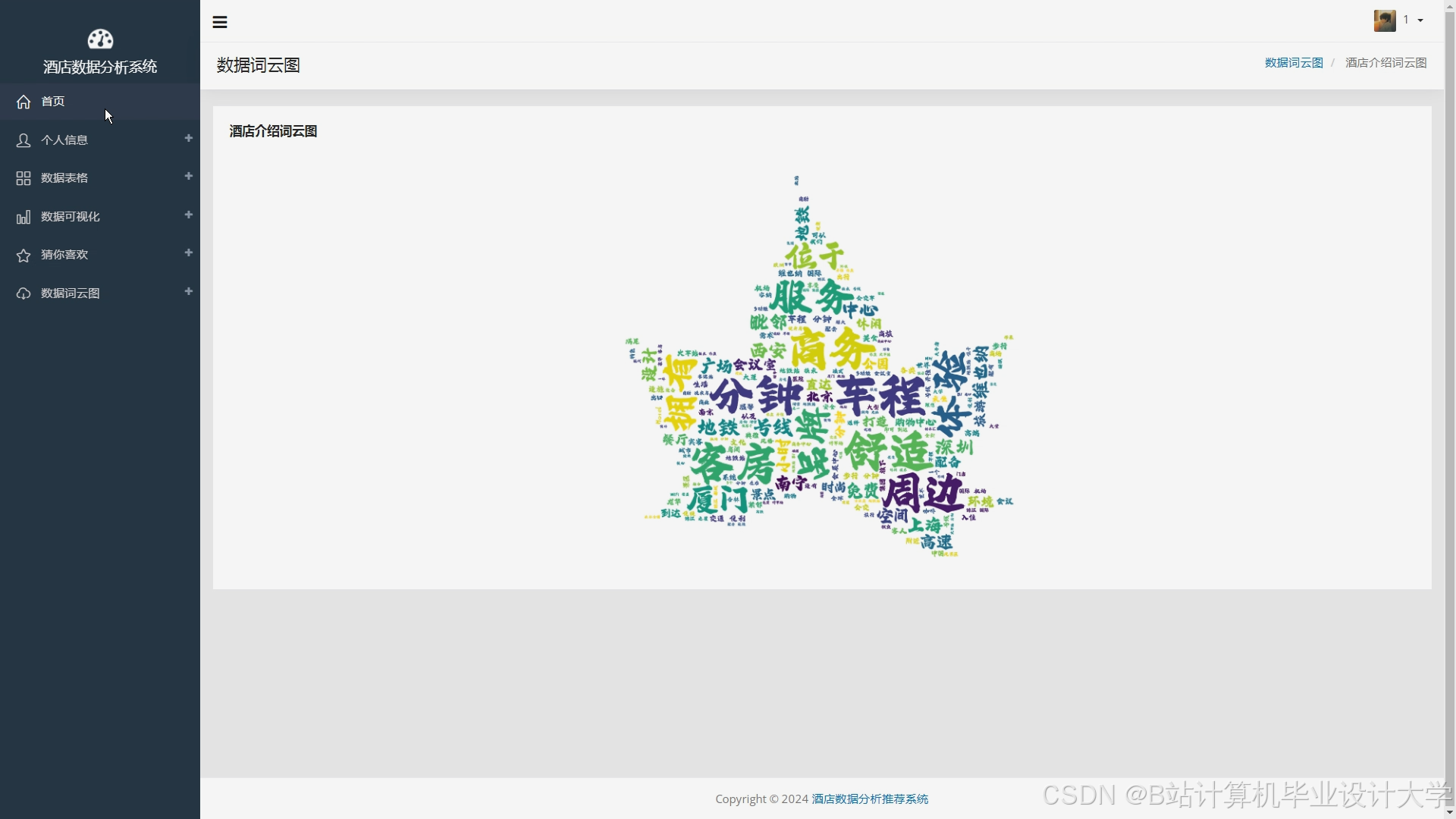 计算机毕业设计Hadoop+Spark+Hive酒店推荐系统 酒店可视化 酒店爬虫 大数据毕业设计(源码+文档+PPT+讲解)