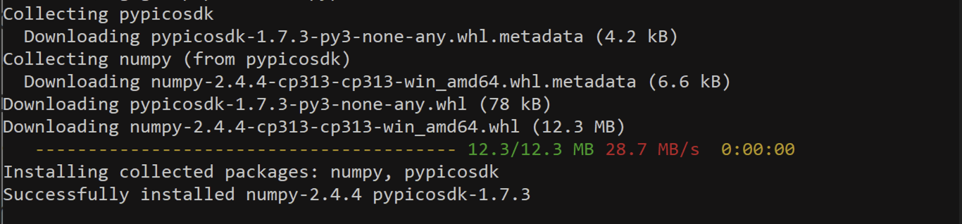 install pypicosdk