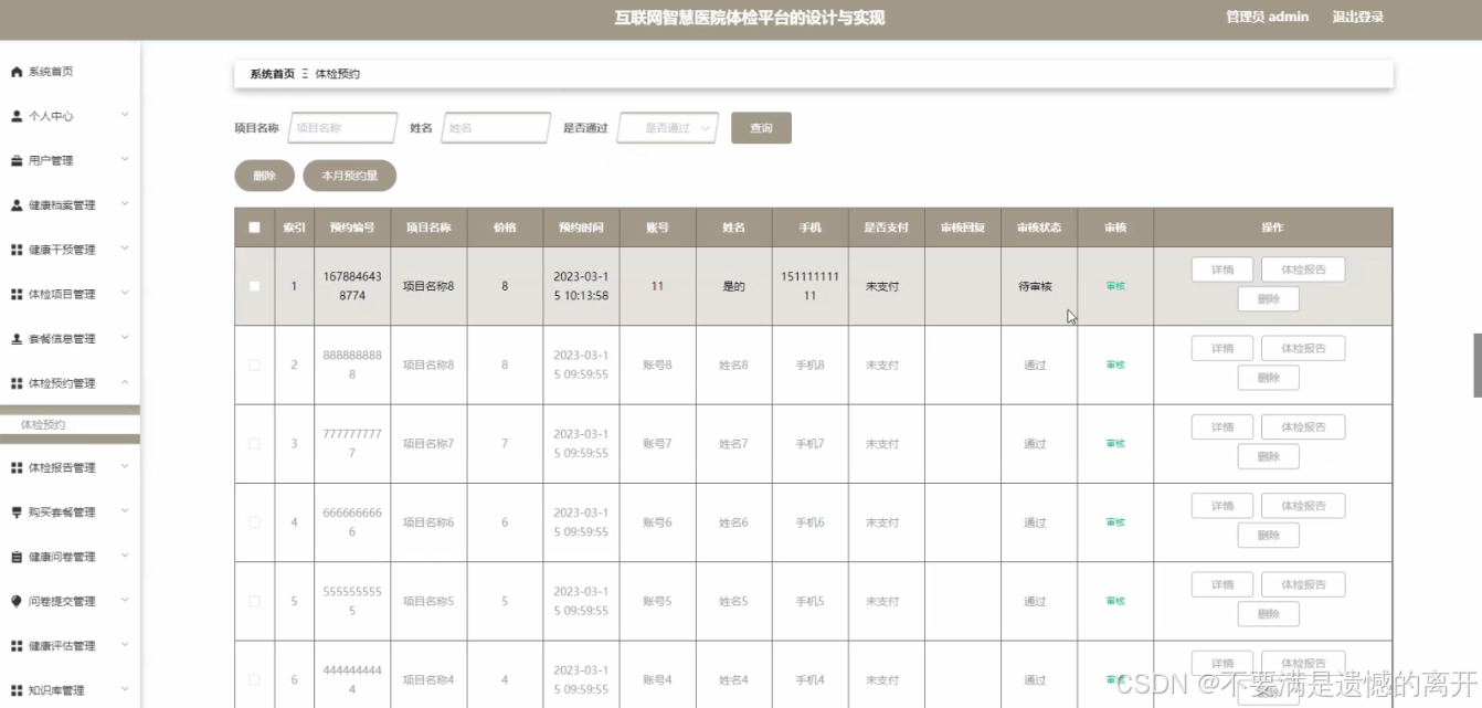 |体检|基于Spring Boot的互联网智慧医院体检平台