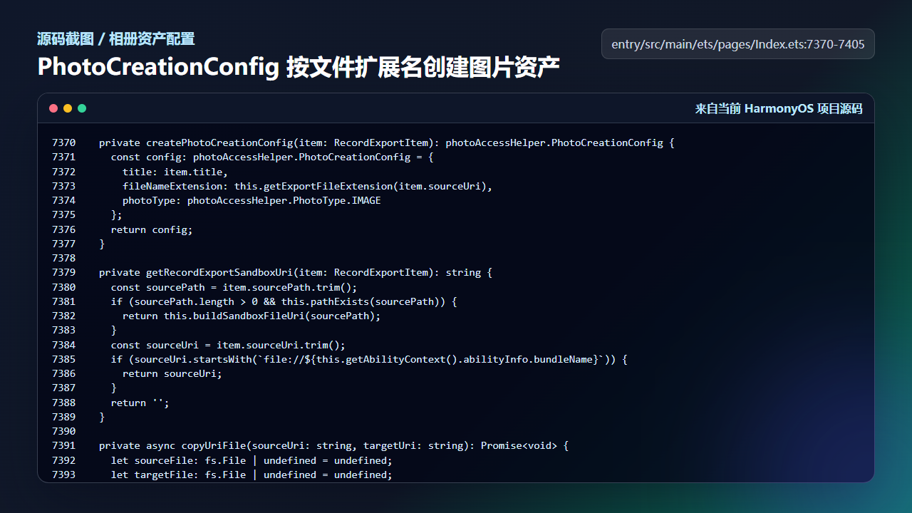 PhotoCreationConfig 和沙箱 Uri 检查