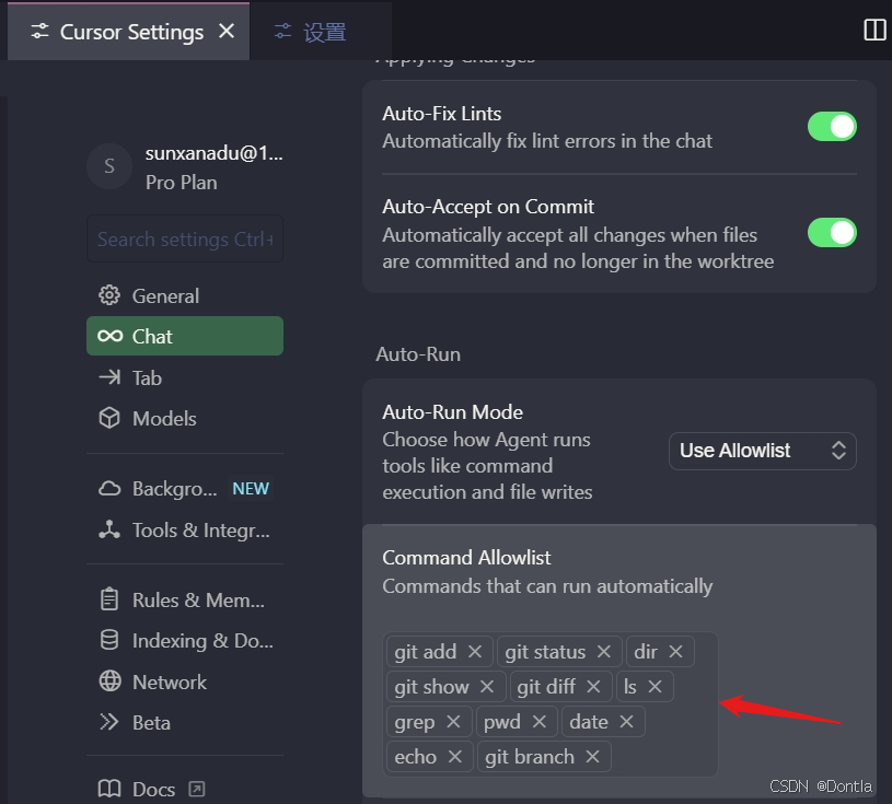Cursor allowlist命令列表配置（允许不询问直接执行）-CSDN博客