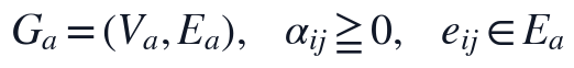 G_a=(V_a,E_a),\quad \alpha_{ij}\geq0,\quad e_{ij}\in E_a