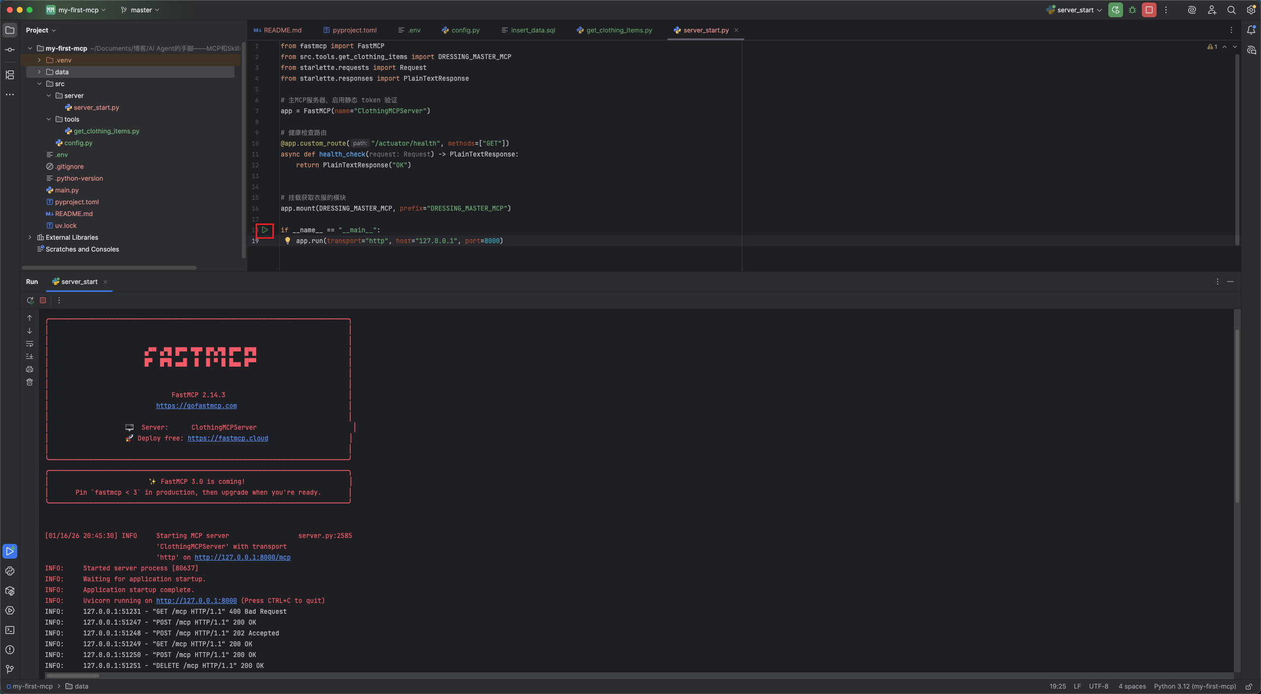 图2.2 MCP Server在本地启动