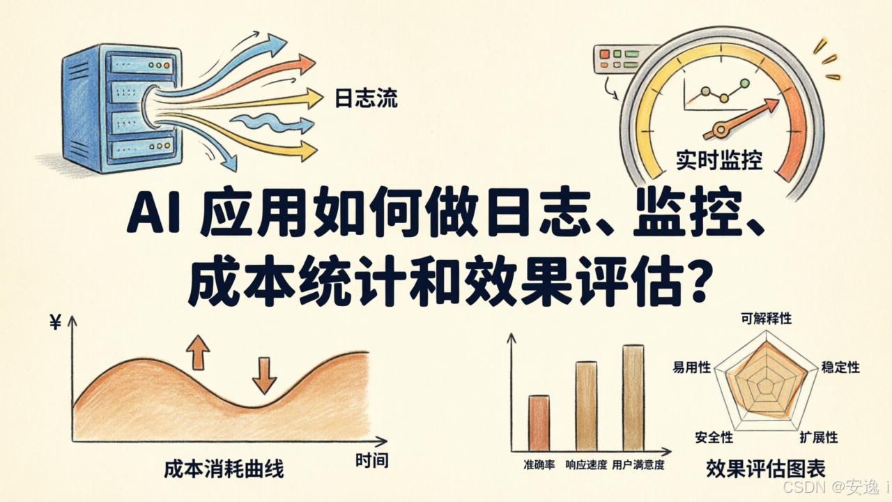 AI 应用如何做日志、监控、成本统计和效果评估？