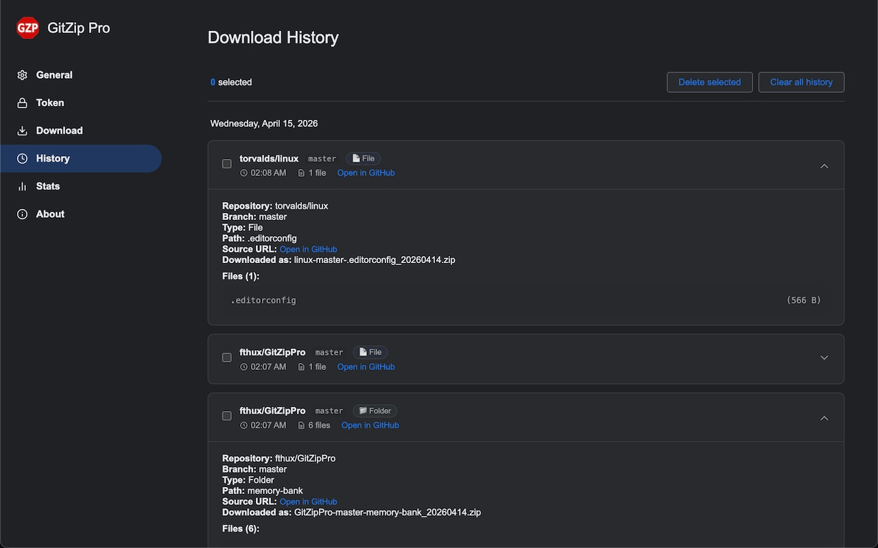 GitZip Pro