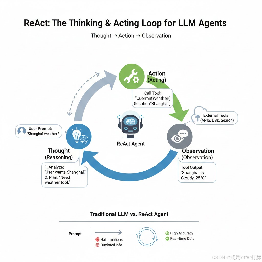 Reasoning + Acting: ReAct范式与ReAct Agent-CSDN博客