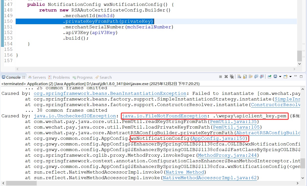 java - filenotfoundexception using... java.io.UncheckedIOException: java.io.FileNotFoundException: .\wepay ...