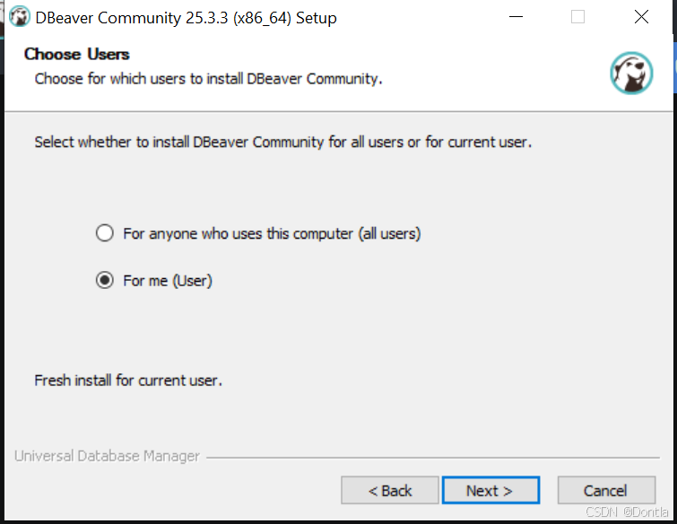 Install for All Users or Just Me （只为我安装（for me, 只为当前用户, for current ...