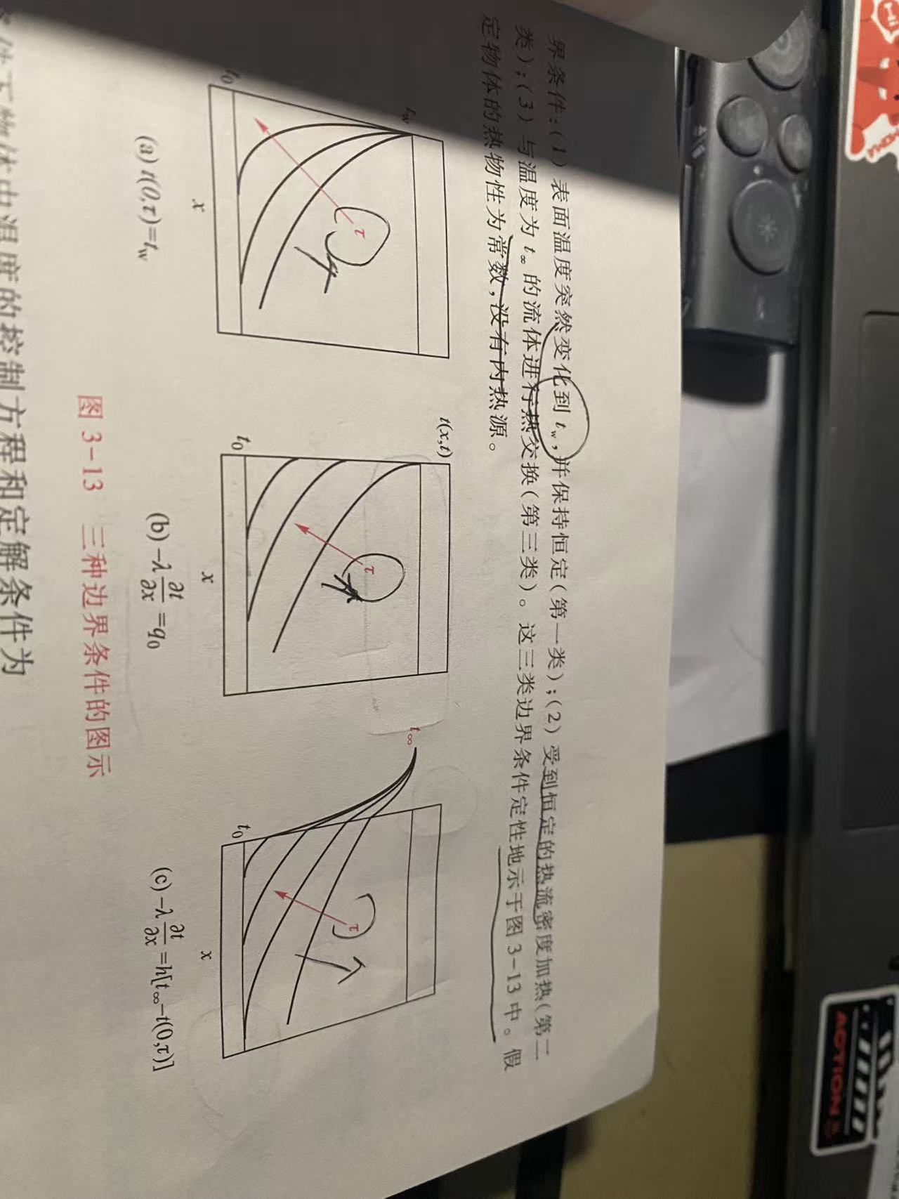 陶文铨-传热学第6版本-p113页图3-13图箭头应该