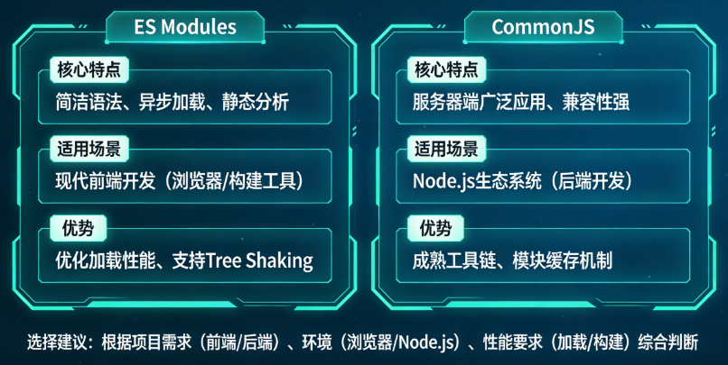 javascript module systems : commonjs vs es modules -... ES Modules 和 CommonJS 的差异解析_esm commonjs 区别-CSDN博客
