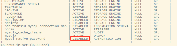 解决Plugin ‘mysql_native_password‘ is not loaded_mysql native password
