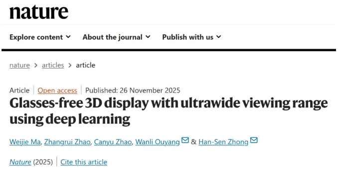 刊登在Nature正刊上