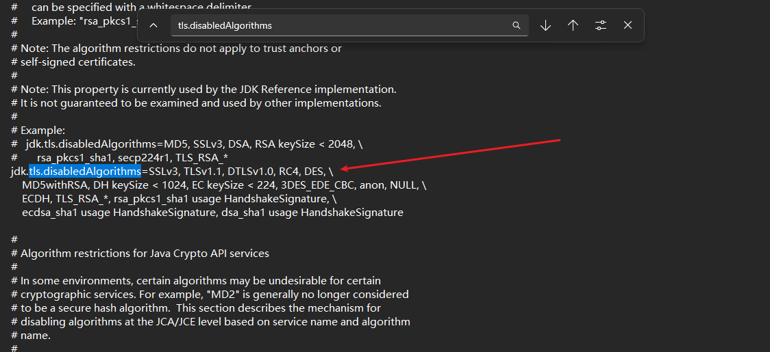 jdk禁用TLS1取消