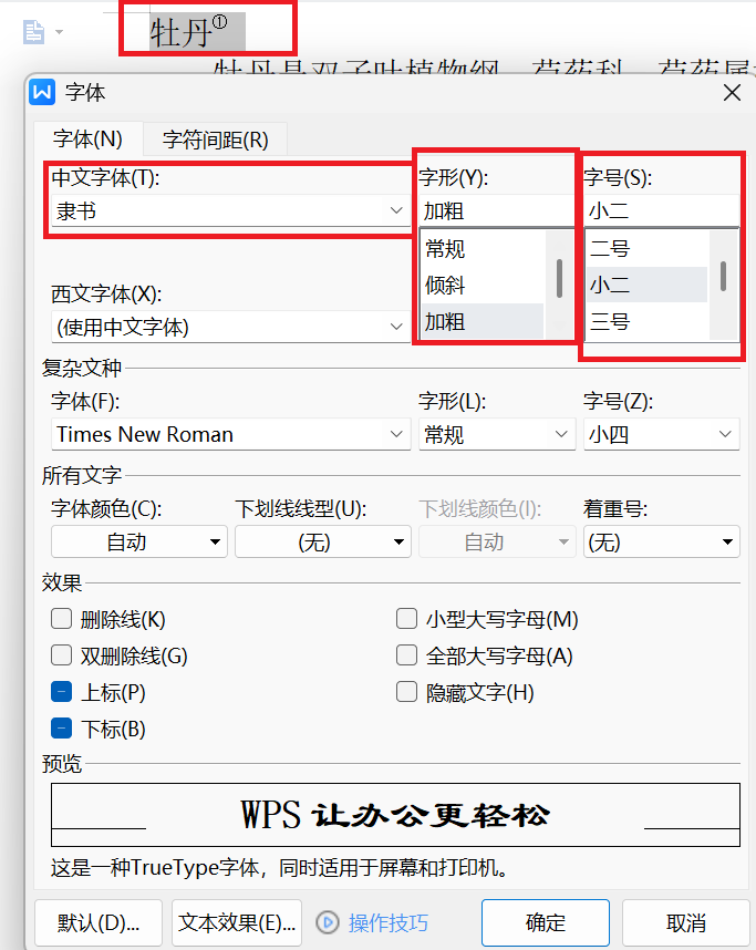 公文标题设置效果