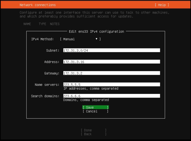 Ubuntu 20.04.4 Server 图文安装教程[含磁盘分区、设置固定IP地址]_ubuntu server安装教程