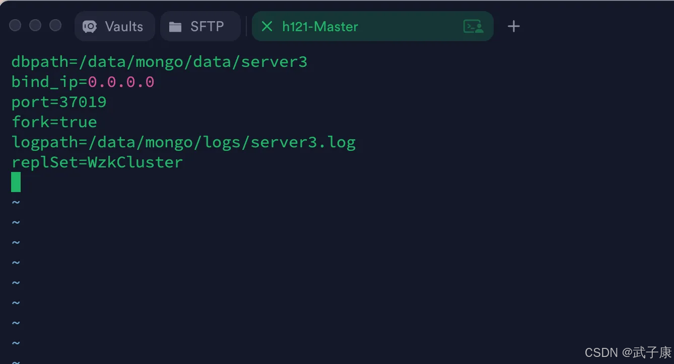 MongoDB节点2配置文件