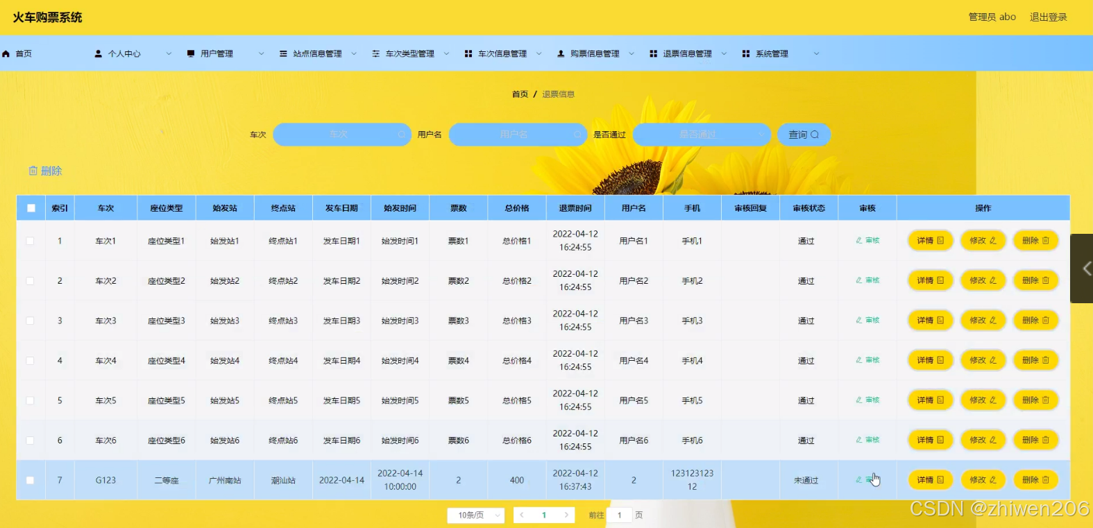基于node.js+vue火车购票系统(开题+程序+论文) 计算机毕业设计