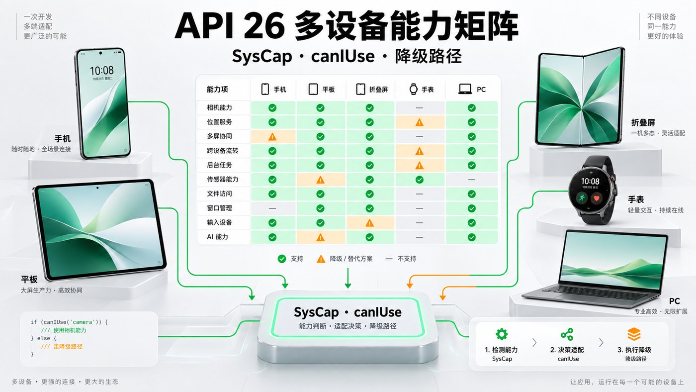 API 26 多设备能力矩阵与降级路径