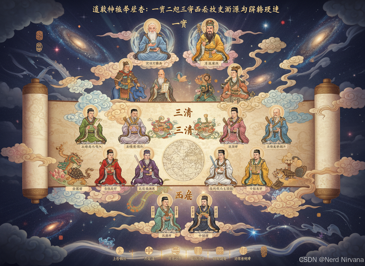 道教神系谱系考：一尊二祖三清四御五老的历史溯源与信仰演变_东方青灵始老天君-CSDN博客