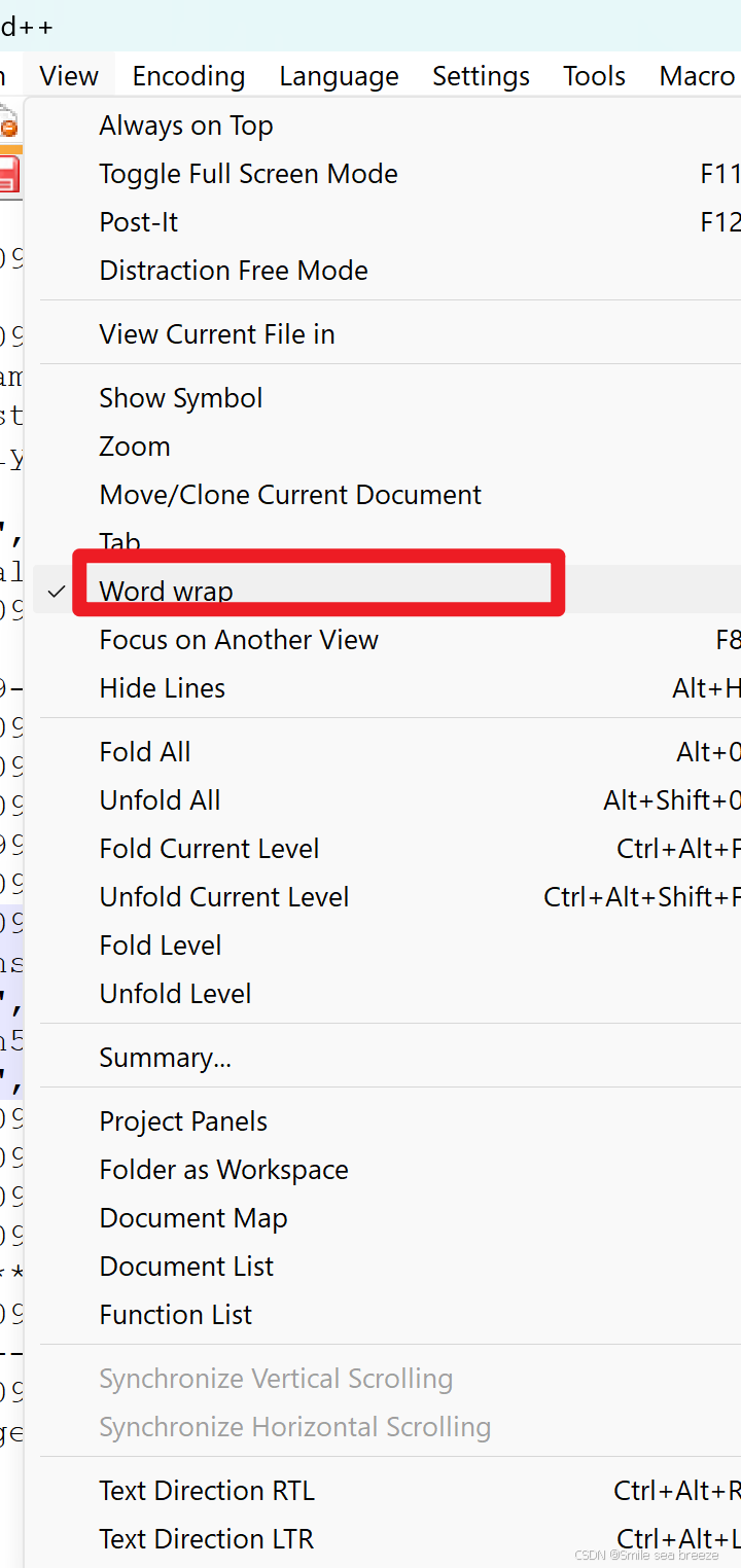 在 Notepad++ 里设置自动换行（Word Wrap）的步骤_notepad自动换行怎么设置-CSDN博客