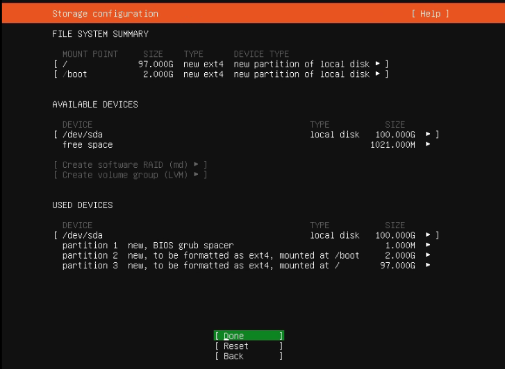 Ubuntu 20.04.4 Server 图文安装教程[含磁盘分区、设置固定IP地址]_ubuntu server安装教程