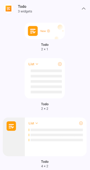 Todo App Widgets
