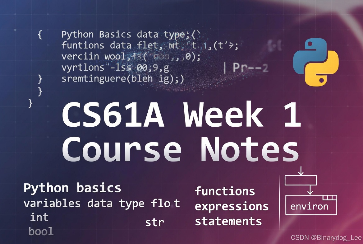 [CS61A]Week01笔记_cs61a笔记-CSDN博客