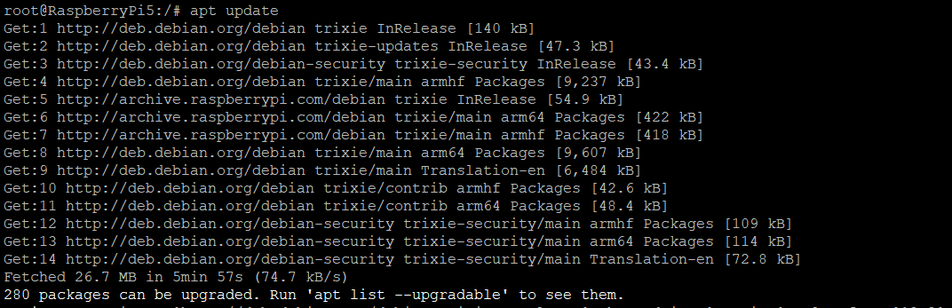 apt update