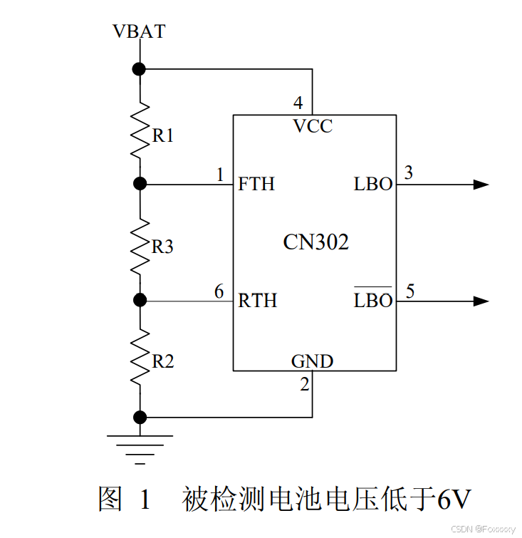 CN302检测电压低于6V电路图