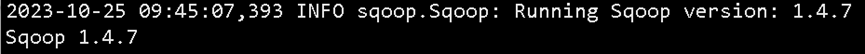 Sqoop版本信息