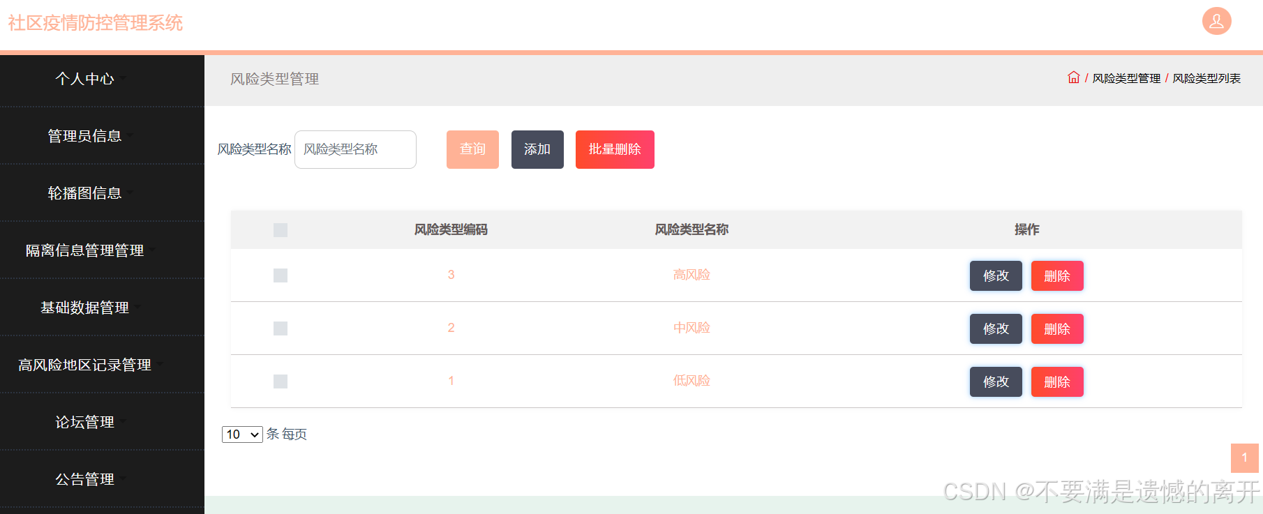 基于JSP的社区疫情防控管理系统的设计与实现