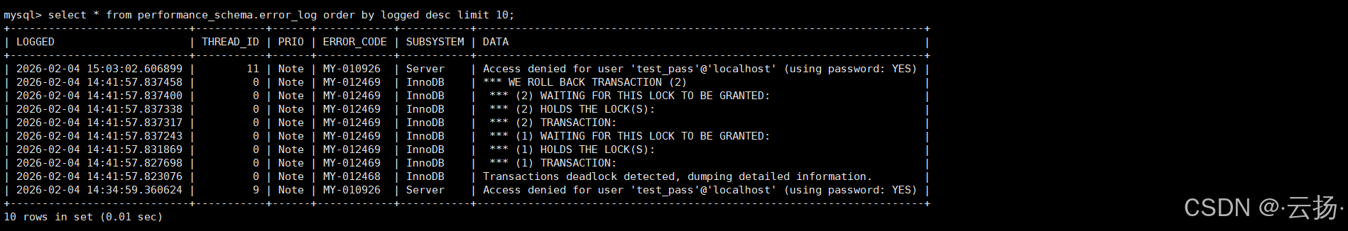 MySQL错误日志Error Log完全指南：从配置到故障排查实战_mysql错误日志在哪-CSDN博客