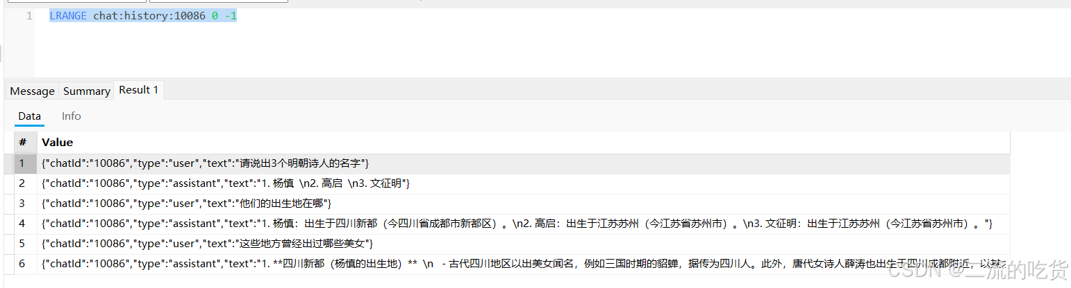 Redis存储结果