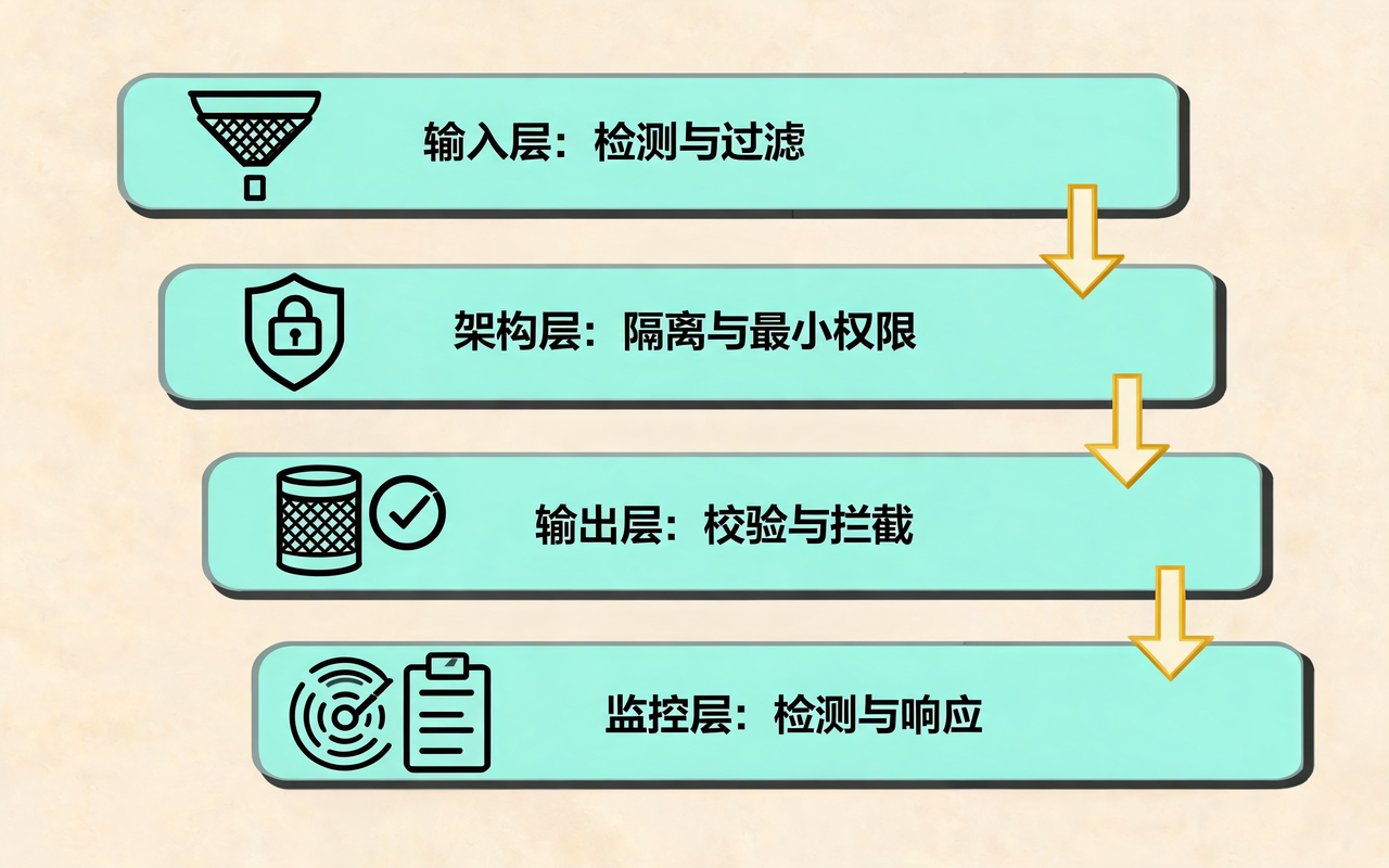 4层防御体系分层剖面