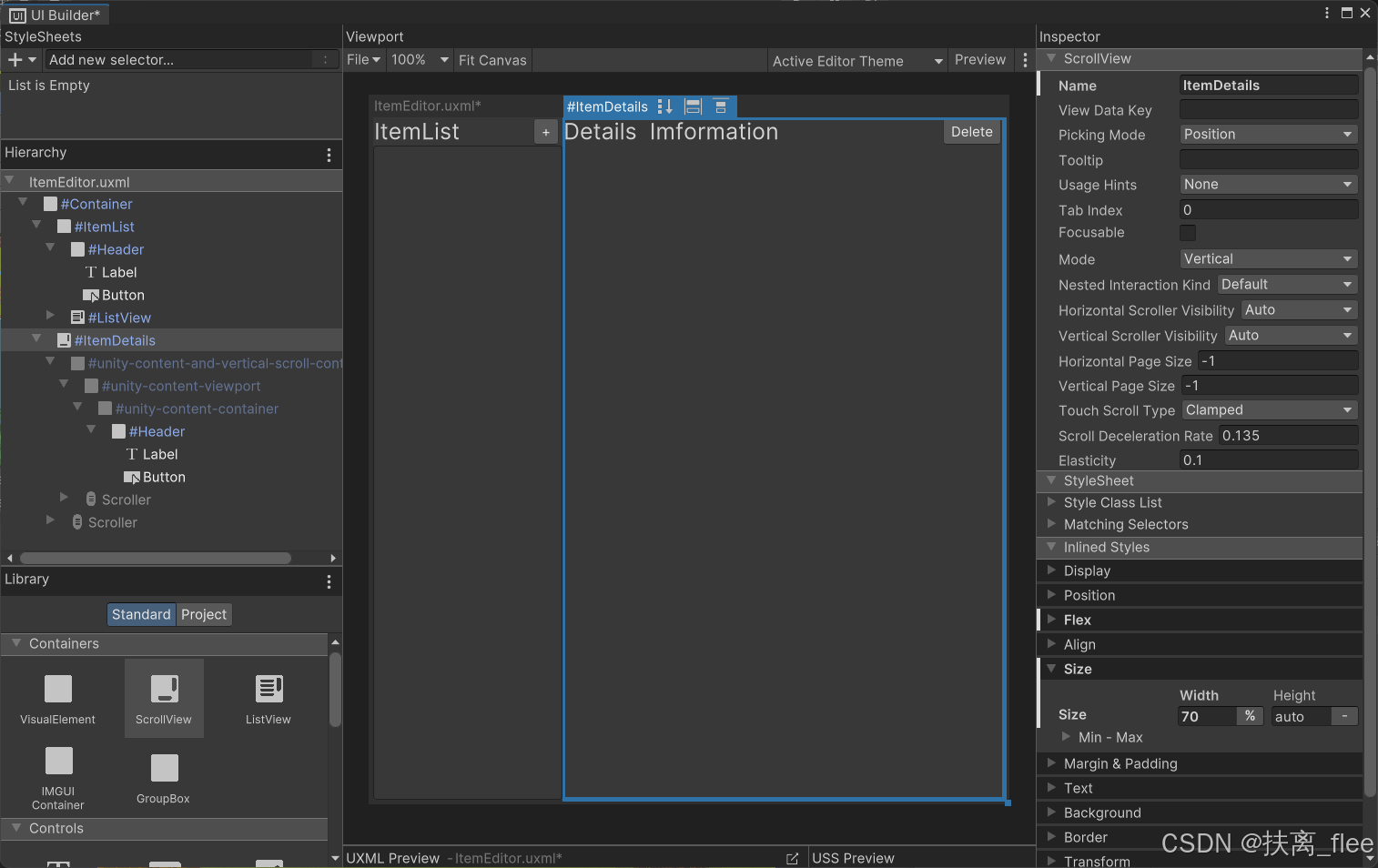 UI Toolkit以及UI Builder_uibuilder-CSDN博客