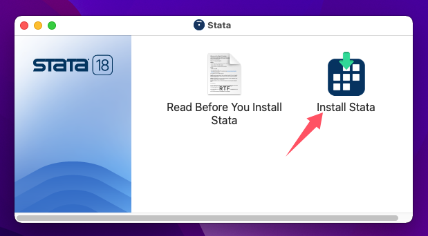 双击“Install Stata”