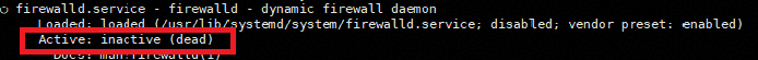 firewalld 状态检查