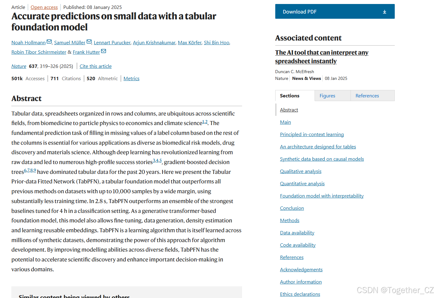 TabPFN：Accurate predictions on small data with a tabular foundation ...