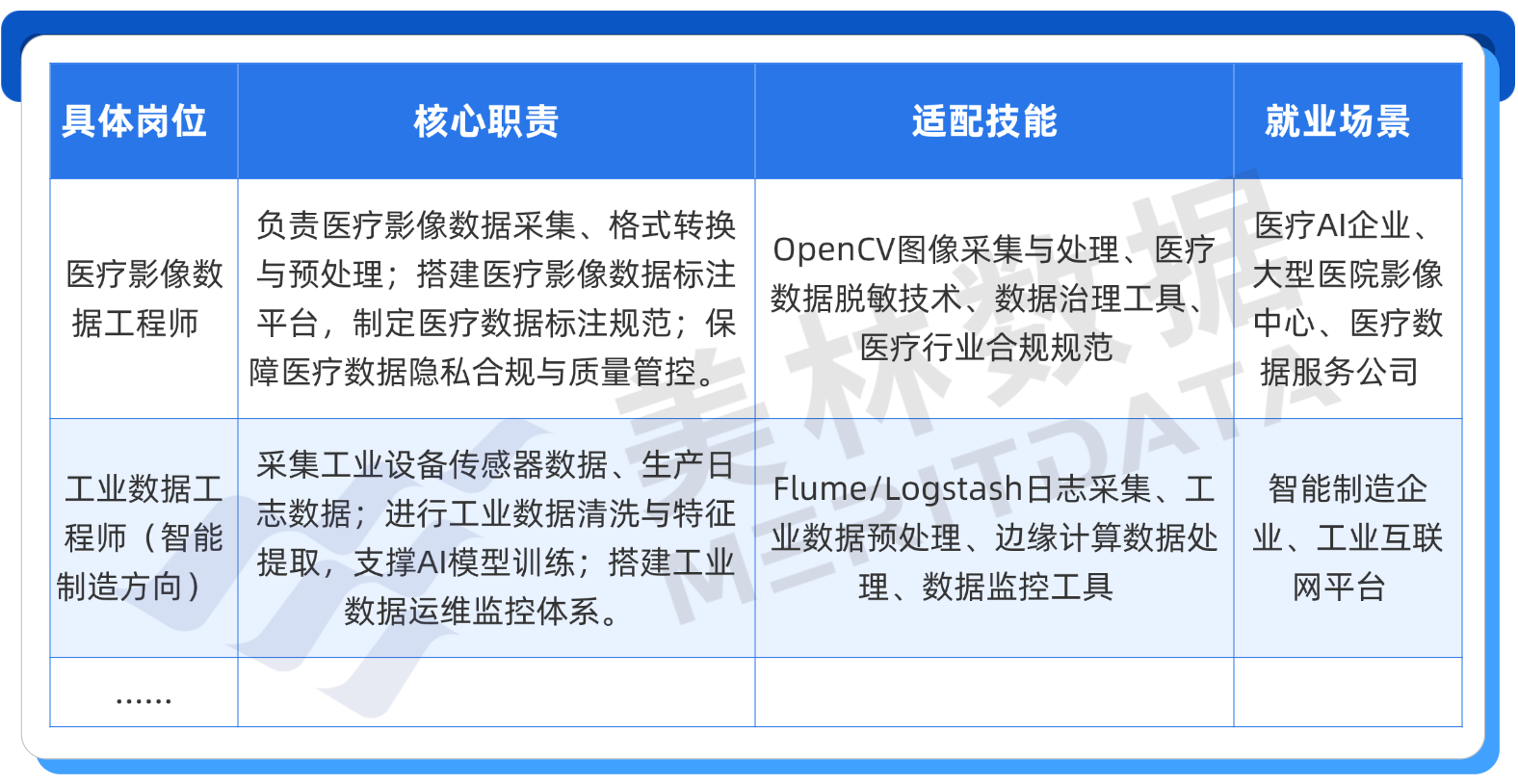 美林数据人工智能数据工程专业建设方案