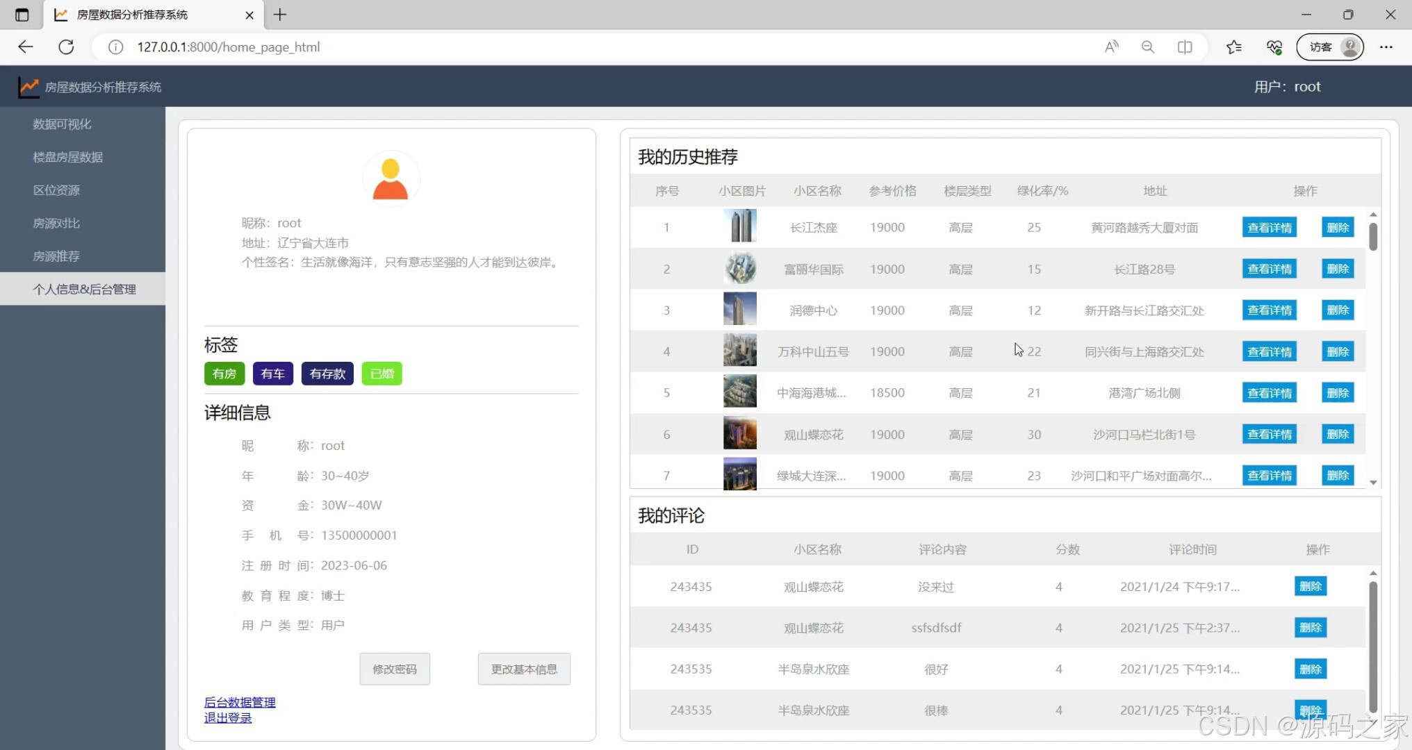 spark房屋推荐系统 大数据 Python 商品房推荐系统 协同过滤推荐算法 楼盘 小区分析可视化 Django框架-CSDN博客